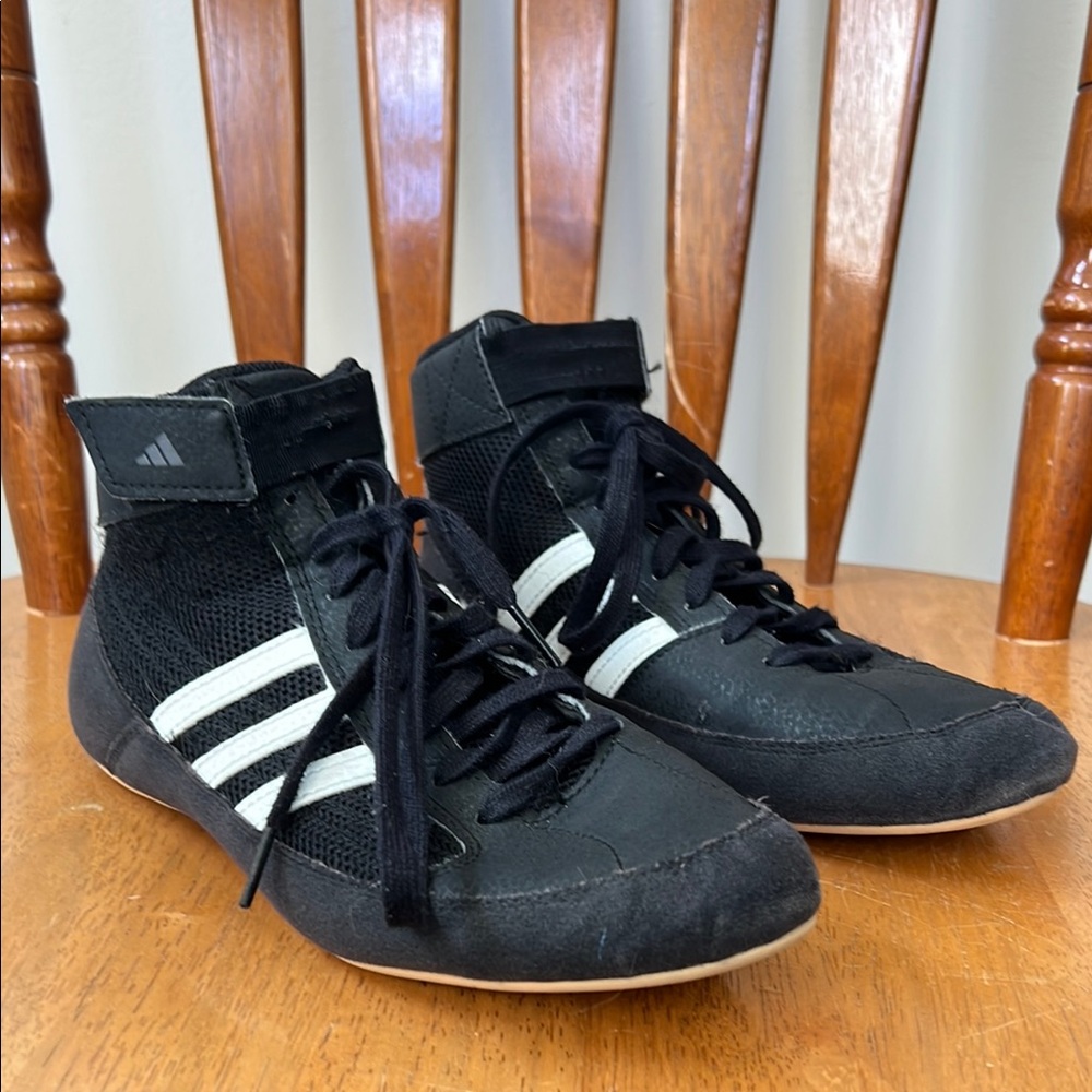 Adidas Black and White Wrestling Shoes